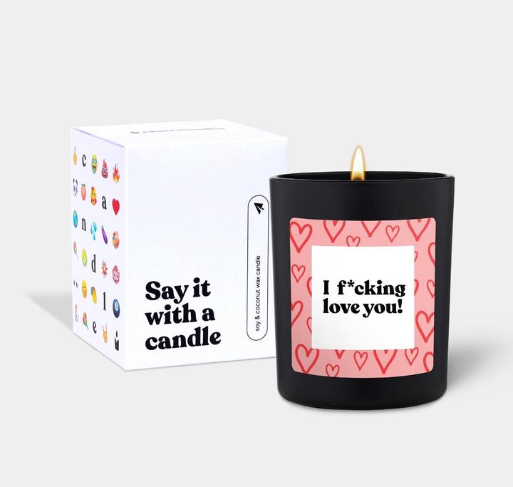 Actual product image Chatty Candles Duftkerze Woody I fcking love you