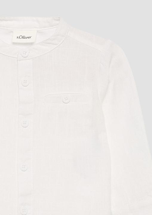 Actual product image S.Oliver Hemd Fein gestreiftes Baumwollhemd in Leinen-Optik (68)