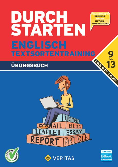 Produktbild Durchstarten Englisch Textsortentraining. Übungsbuch (inkl. E-Book) (Deutsch, Englisch, Julie Eiwen, Nicole Eisinger-Müllner, 2024)