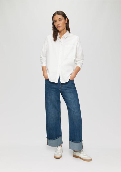 Actual product image S.Oliver Jeans-Hose Cropped-Jeans Suri / Regular Fit / Mid Rise / Wide Leg / mit Aufschlag (34)