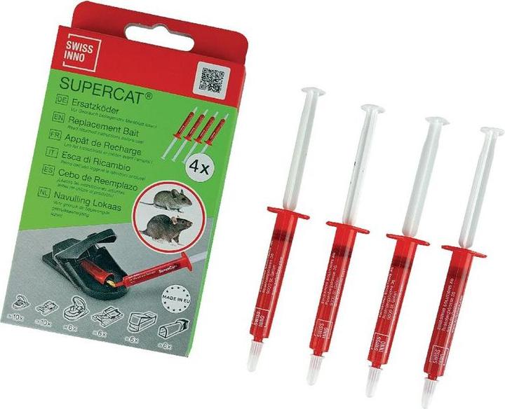 Image du produit Super Cat Ersatz-Köder Spritzen SuperCat 4er für Mause- & Rattenfallen