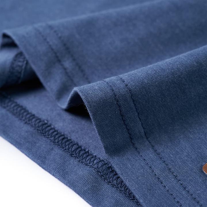 Produktbild vidaXL Kinder-Langarmshirt Blau Melange 140,Material: 60