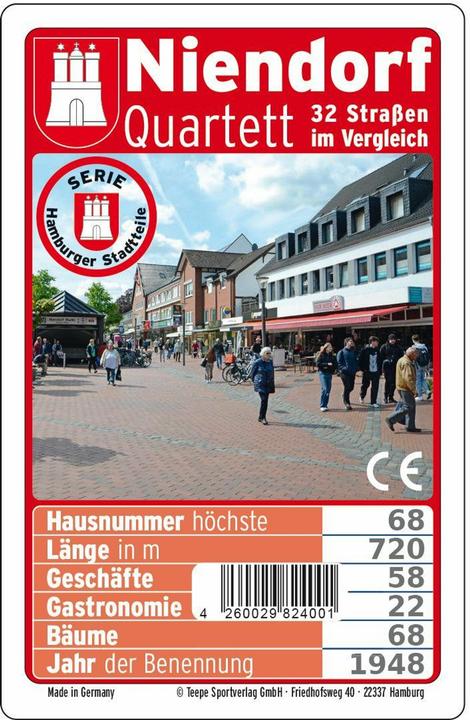 Produktbild Teepe Hamburg: Niendorf Quartett (Deutsch, 2 - 6 Spieler)