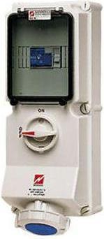 Actual product image Mennekes IP67 Blue, White Wall Mount, Rated At 16A, 230 V