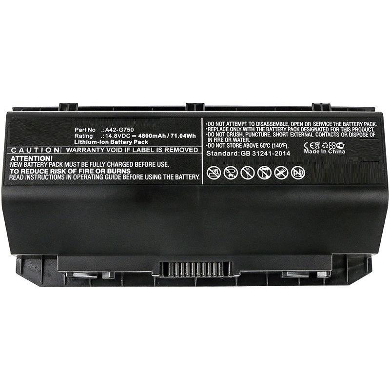 CoreParts MBXAS-BA0088 (6 Zellen, 4800 mAh), Notebook Akku, Schwarz