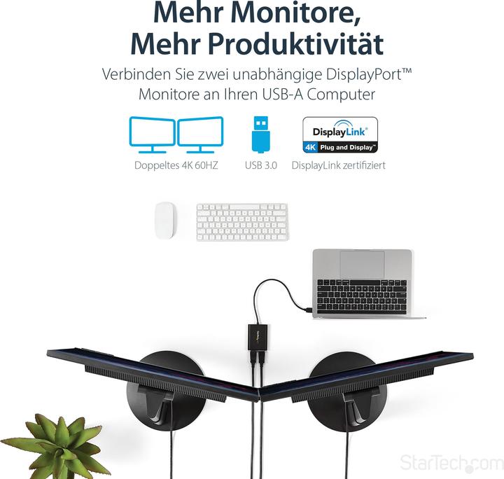 Produktbild StarTech USB auf DP (DP, 17.50 cm)