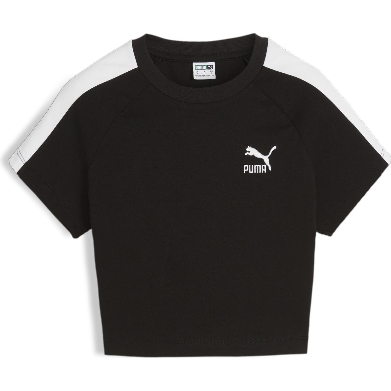 Puma, Sportshirt, ICONIC T7 Baby Tee (XL), Schwarz, XL