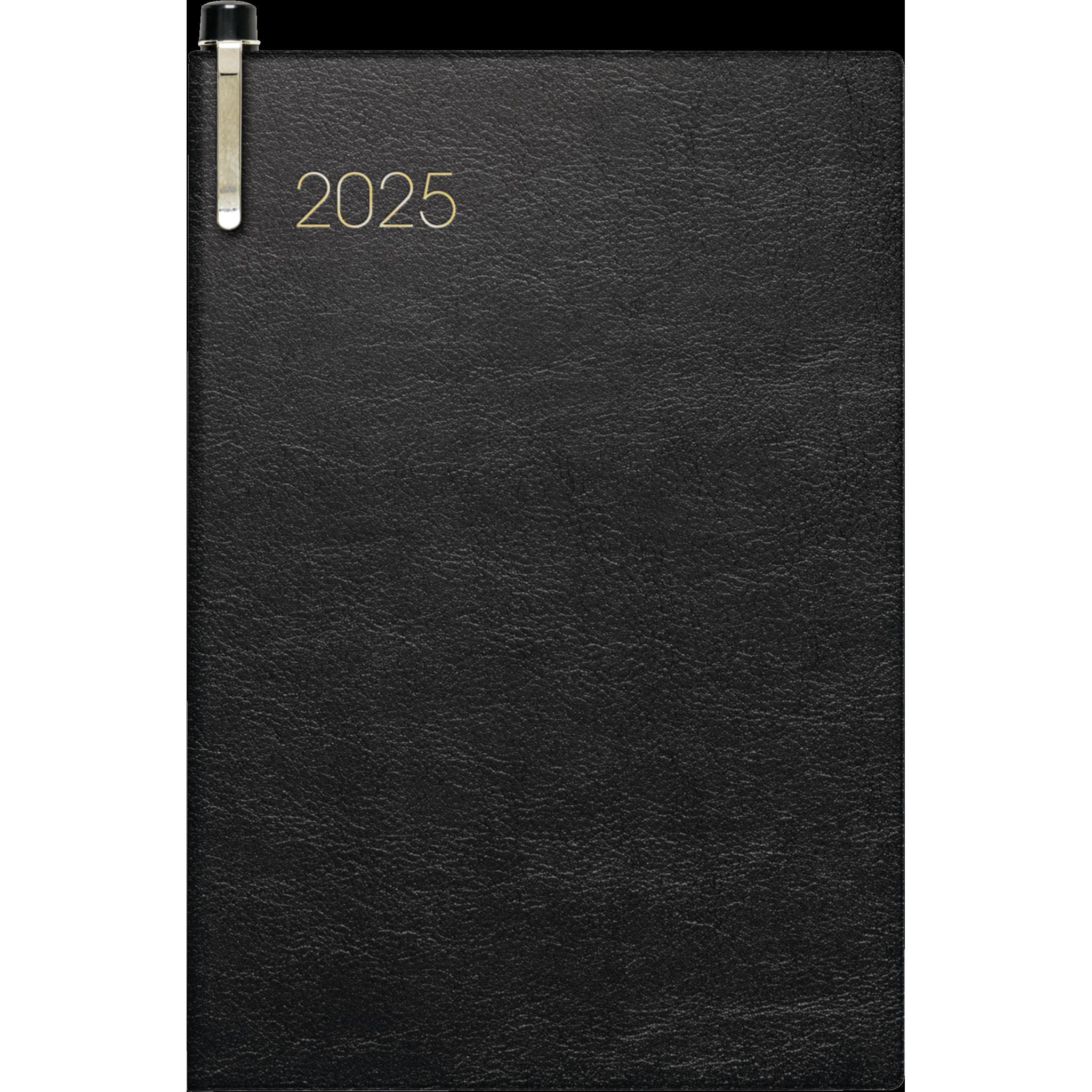 Brunnen, Agenda, Taschenkalender 723 7,6x11,2cm 1 Woche/2 Seiten Kunststoff schwarz 2025
