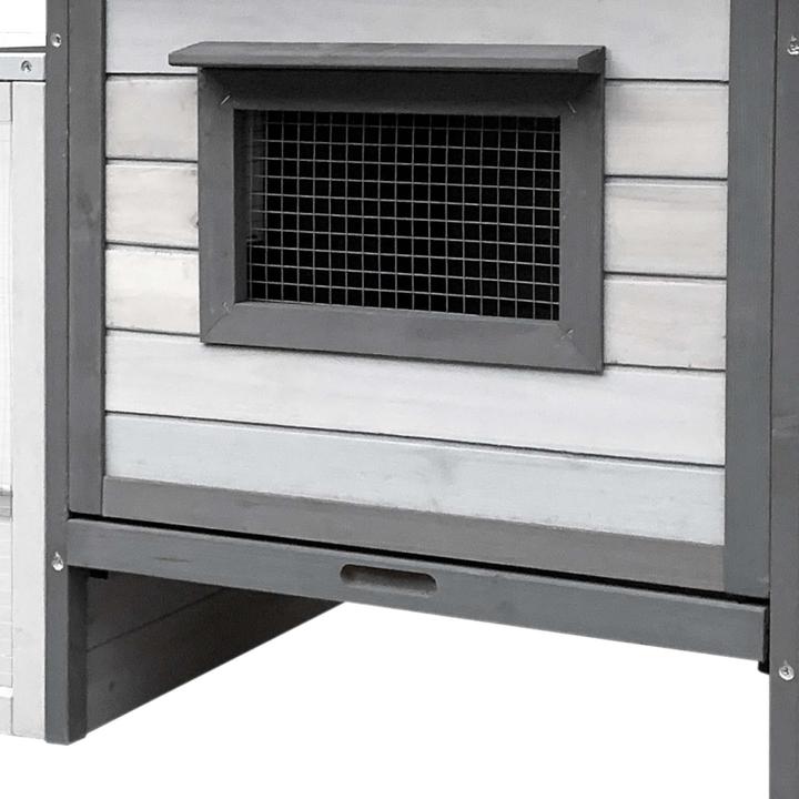 Actual product image Wiltec Rabbit hutch 1460x750x830mm Free-range enclosure Rabbit cage Small animal hutch