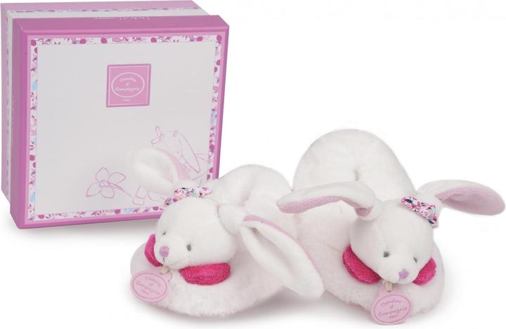 Doudou et Compagnie Kirsche Hase Füsslinge mit Rassel 6-12M