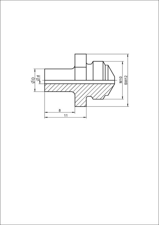 Produktbild Gesipa Mundstueck V-17/45 (8 mm verlaengerte Ausfuehrung)