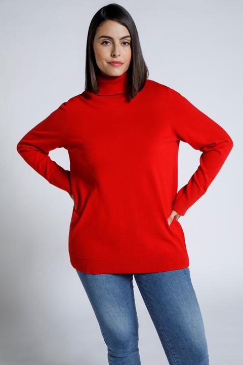Produktbild Ulla Popken Rollkragenpullover, breite Rippbündchen, Langarm (50, 52)