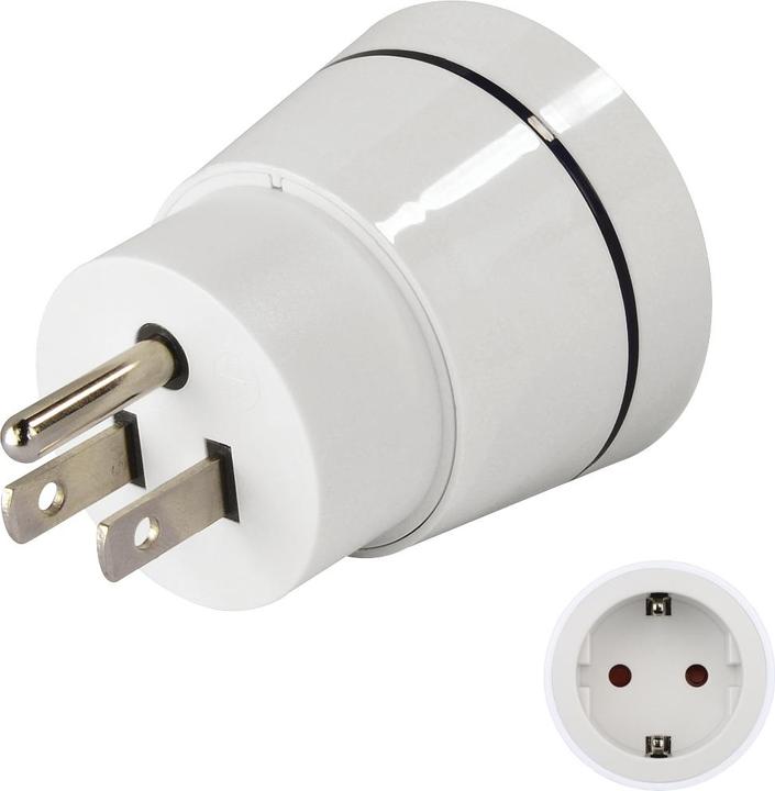 Productafbeelding Hama Reisadapter type B, 3-pins, voor USA, Canada, Caribisch gebied, Japan en Oost-Azië