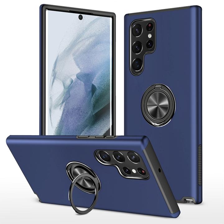 Produktbild AM-Handyzubehör Hülle mit Ring Samsung Galaxy S23 Ultra - Marineblau (Samsung Galaxy S23 Ultra)