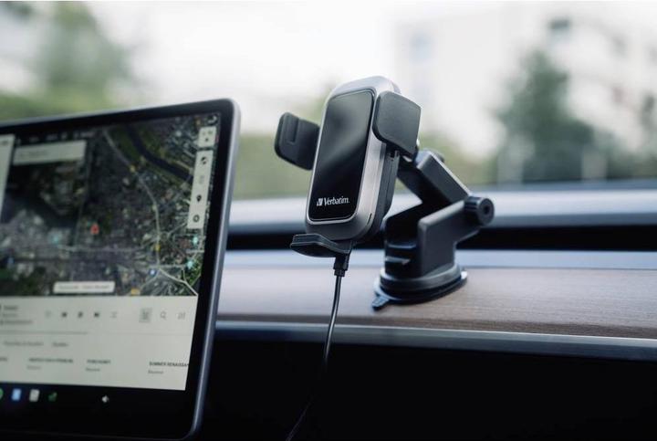 Actual product image Verbatim Fast Qi Fast Wireless Car Charger USB-C 15W FWC-03 Pro