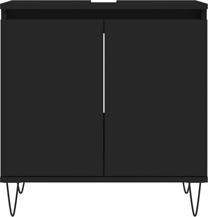 Immagine prodotto vidaXL Badschrank Schwarz 58x33x60 cm Holzwerkstoff, Farbe (58 x 33 x 60 cm)