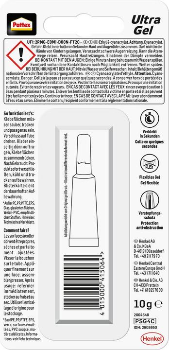 Produktbild Pattex Sekundenkleber Ultra Gel (10 g)
