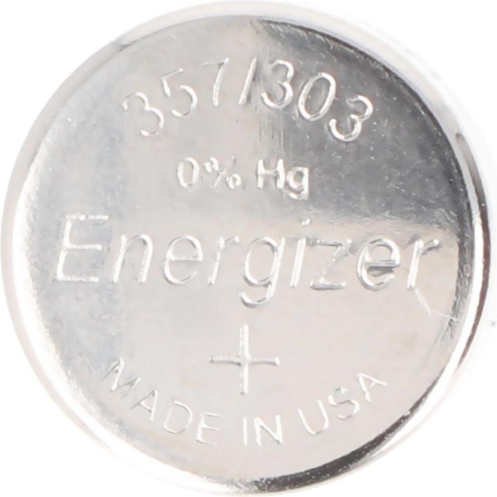 Actual product image Energizer 357, Ucar 357, SR44W Knopfzelle für Uhren etc. (28L, 190 mAh)