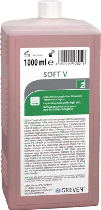 Produktbild PGP Hautreinigungslotion GREVEN® SOFT V 1l F 1 l Flasche (Flüssigseife, 1000 ml)