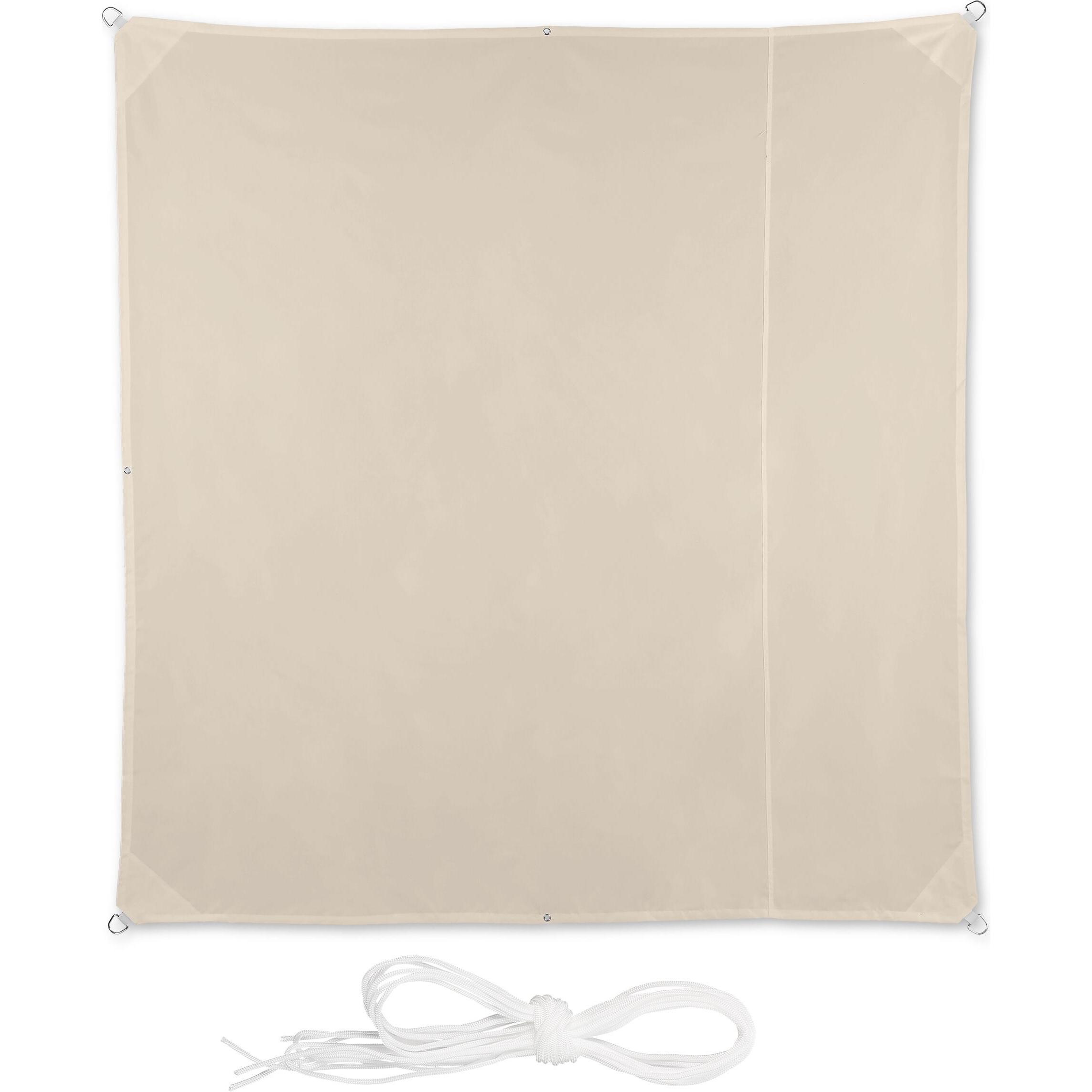 Relaxdays, Tendalino, Tenda A Vela Quadrata Parasole (200 X 200 Cm)