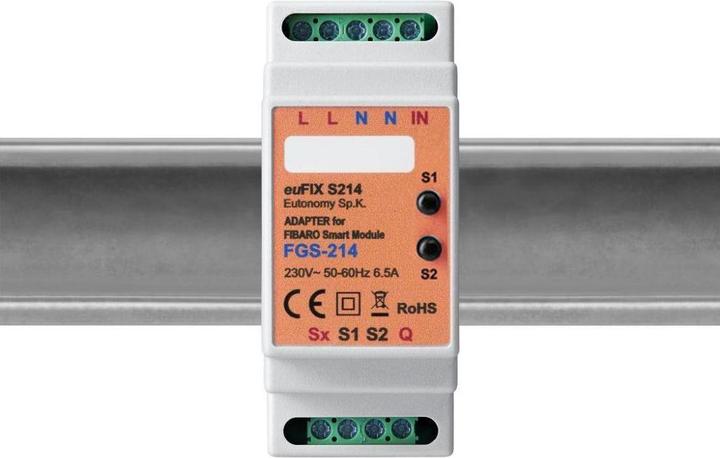 Actual product image Eutonomy euFIX/Adapter DIN for Fibaro FGS-214 Smart Module