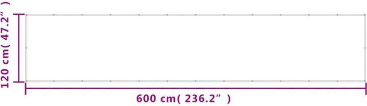 Actual product image vidaXL Balkon-Sichtschutz 100% Polyester-Oxford (600 cm)