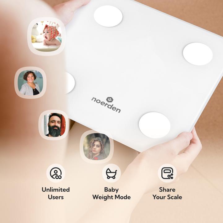 Produktbild Noerden Minimi+ smarte Personenwaage weiss