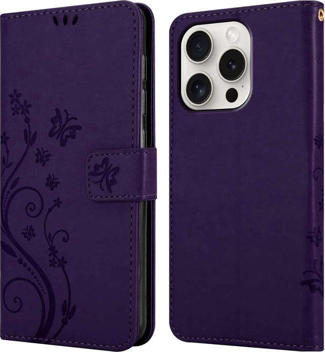 Produktbild Cadorabo Hülle für Apple iPhone 15 PRO MAX mit Blumen Muster (Apple iPhone 15 Pro Max)