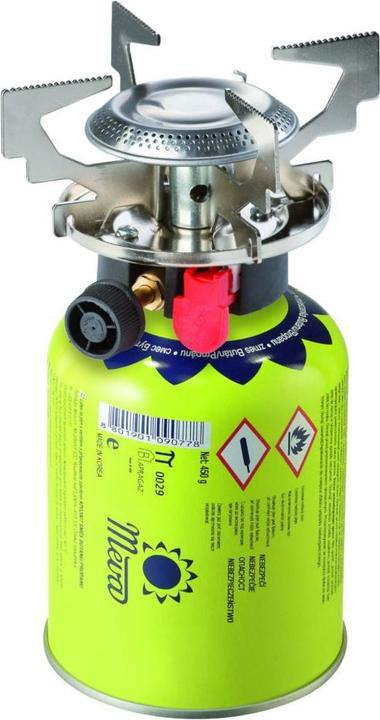 Immagine prodotto Meva Fornello a gas da campeggio con cartucce di gas (filettatura o valvola) Accenditore piezoelettrico