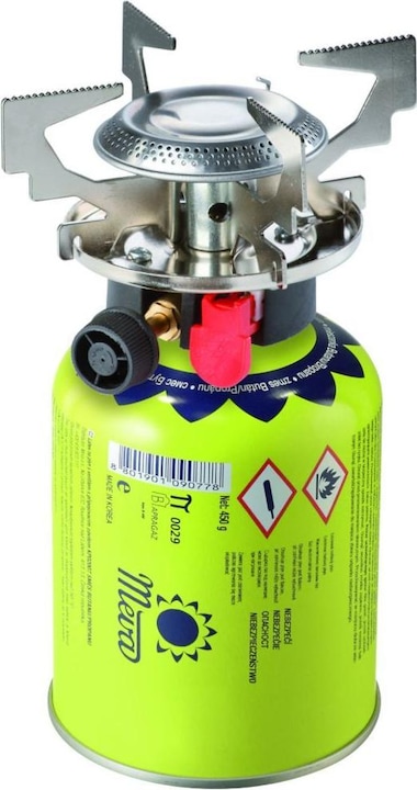 Produktbild Meva Gas-Campingkocher mit Gaskartuschen (Gewinde oder Ventil) ATOS Piezo-Zünder 1,8 kW
