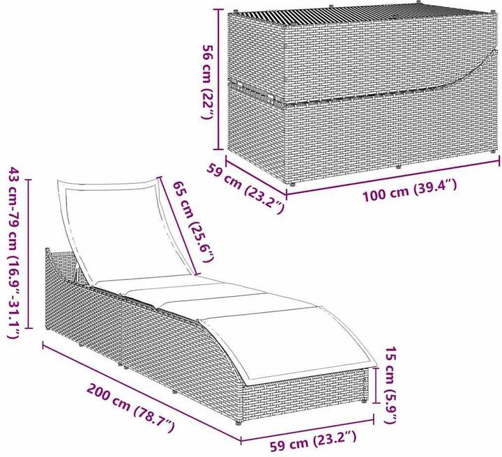 Immagine prodotto vidaXL Klappliege (100 cm)