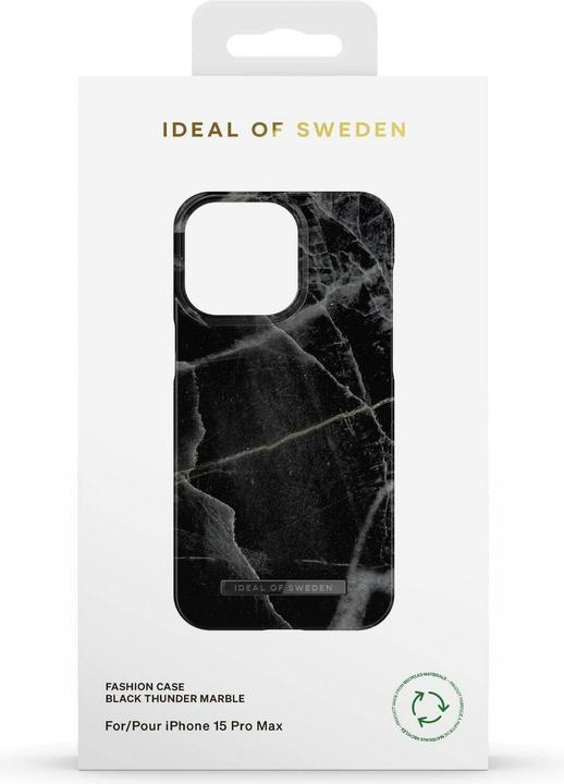 Image du produit iDeal Of Sweden Designer Hard-Cover Black Thunder Marble (Apple iPhone 15 Pro Max)