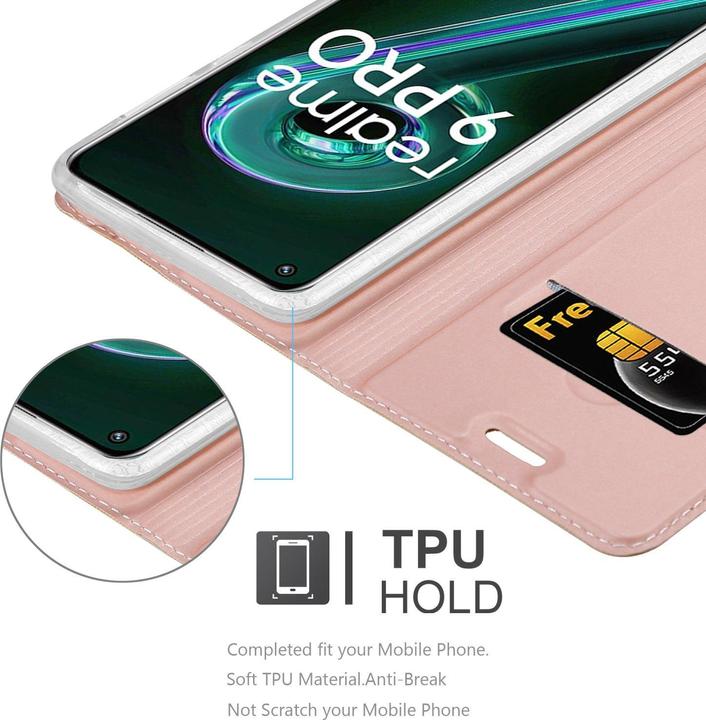 Immagine prodotto Cadorabo Custodia Classy Book per Realme 9 5G / 9 PRO / V25 / Q5 / OnePlus Nord CE 2 LITE 5G (OnePlus Nord CE 2 Lite 5G, Realme 9 Pro+, Vivo V25)