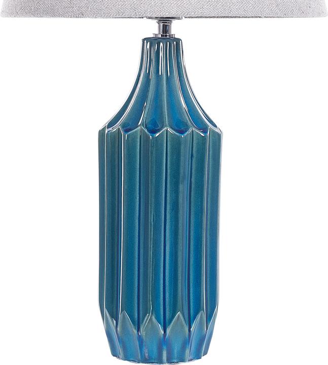 Image du produit Beliani Lampe de table bleue 56 cm en forme de tambour ABAVA