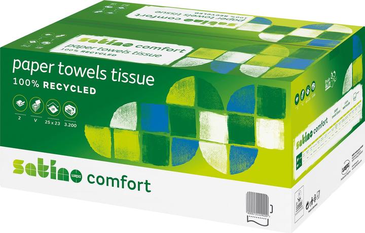 Produktbild Wepa Papierhandtuch Comfort 277200 25x23cm 2lg ws 3.200 Bl./Pack (3200 x)