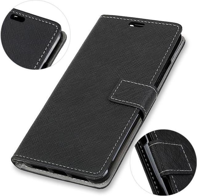 Produktbild MU Classic Leder Hülle mit Kreuzmuster (OnePlus 5T)