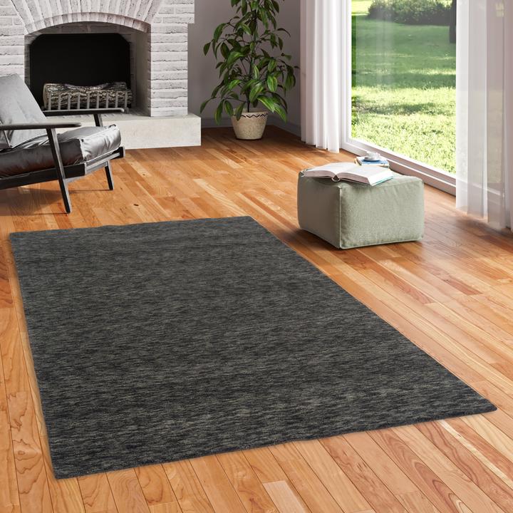 Produktbild Pergamon Wolle Natur Teppich Gabbeh Einfarbig (70 x 300 cm)