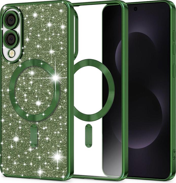 Image du produit Techsuit - Luxury Glitter MagSafe - Samsung Galaxy S25 Edge - Deep Green (Samsung Galaxy S25 Edge)