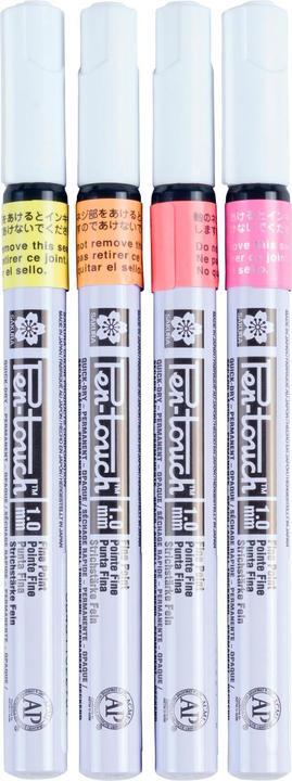 Immagine prodotto Sakura Marcatore a vernice Pen-Touch 1.0 mm, F, 4 pezzi (Rosso neon, Arancione neon, Rosa neon, Arancia, 1 mm, 4 x)