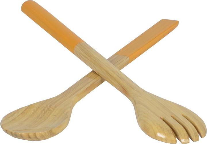 Immagine prodotto Albert L. dot) Server per insalata in bambù maxi giallo 2 pezzi (Server insalata)