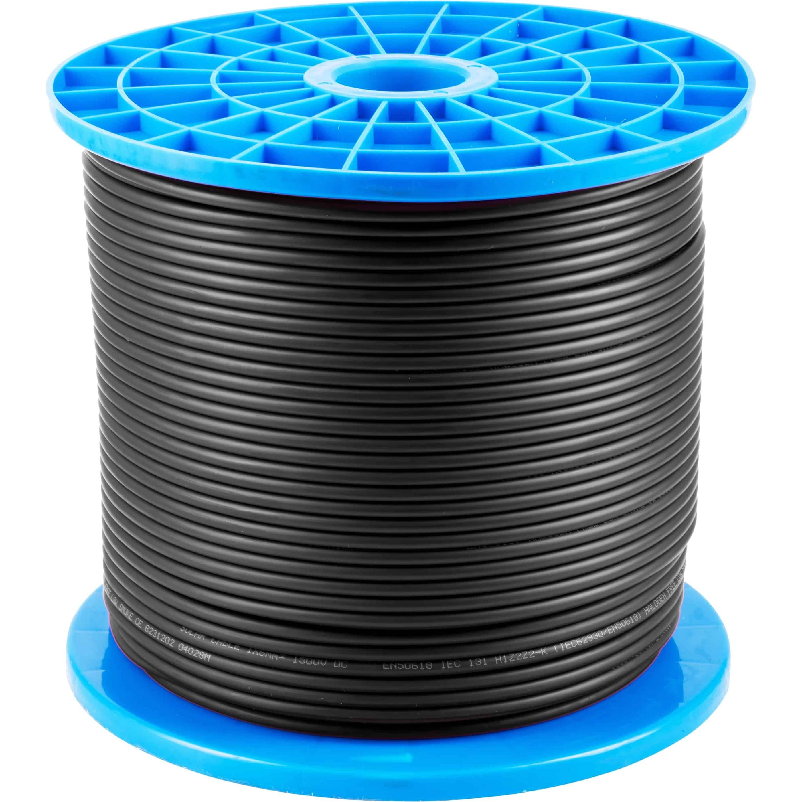 S-Impuls, Accessori per generatori di corrente, Solarkabel 6mm², S-, H1Z2Z2-K, bulk, schwarz, 50m (Cavo solare)