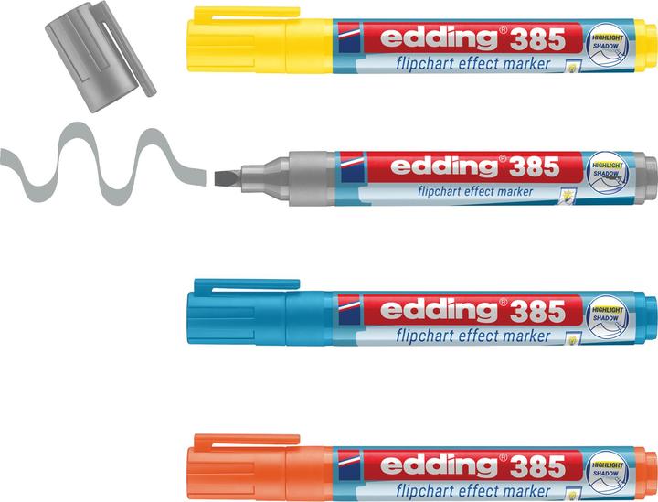Actual product image Edding 385 Flipchart-Marker farbsortiert 1,0 - 5,0 mm, 4 St. (4 x)