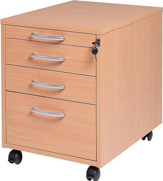 Actual product image kaiserkraft Miami mobile pedestal, 4 drawers (42 x 60 x 55 cm)