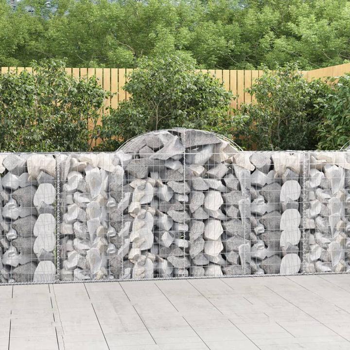 Produktbild VidaXL Gabionen mit Hochbogen 30 Stk 200x50x100/120cm Verzinktes Eisen