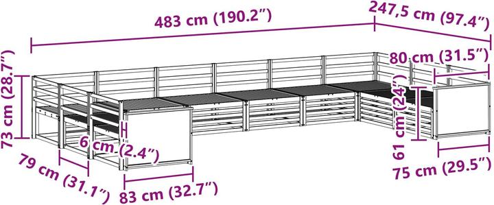 Produktbild vidaXL Outdoor-Sofa