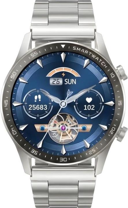 Actual product image Gravity Smartwatch Srebrny Bransoleta + Pasek GT10-6 (46 mm)