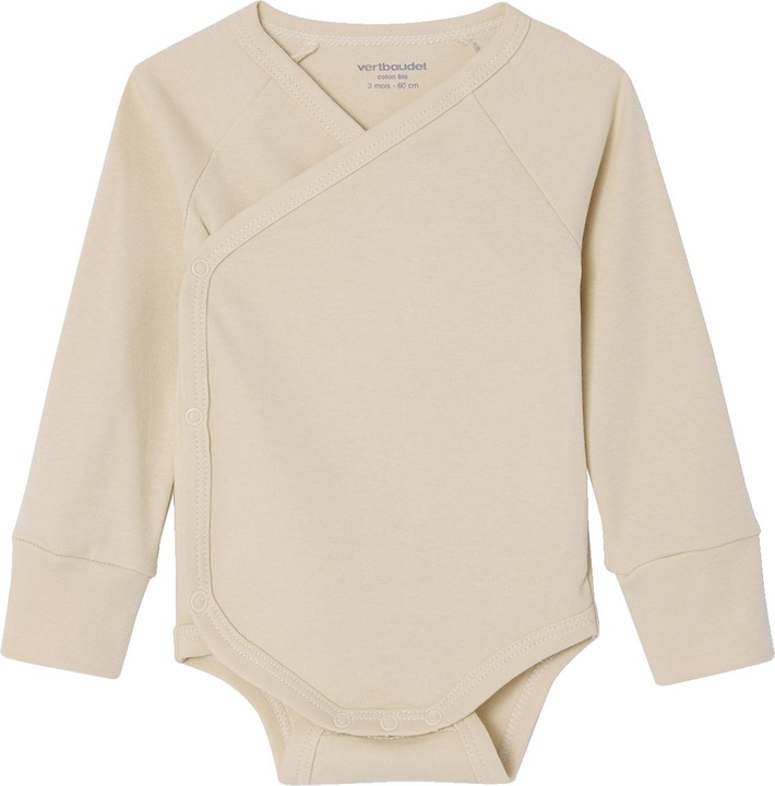 Actual product image Vertbaudet Bio-Kollektion: 5er-Pack mitwachsende Baby Wickelbodys, Langarm (50)