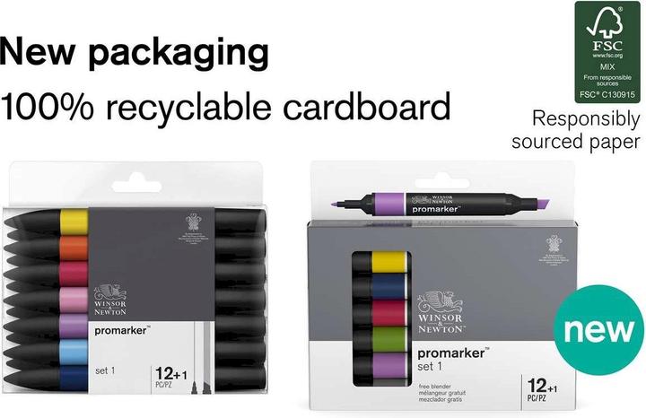 Produktbild Winsor & Newton ProMarker 12+1 manga fantasy (12x)