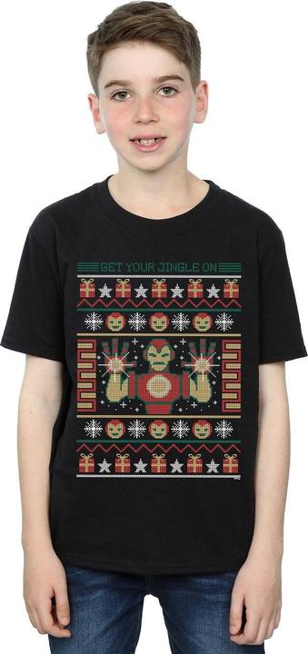Image du produit - T-shirt IRON MAN GET YOUR JINGLE ON FAIR ISLE - Garçon (128)