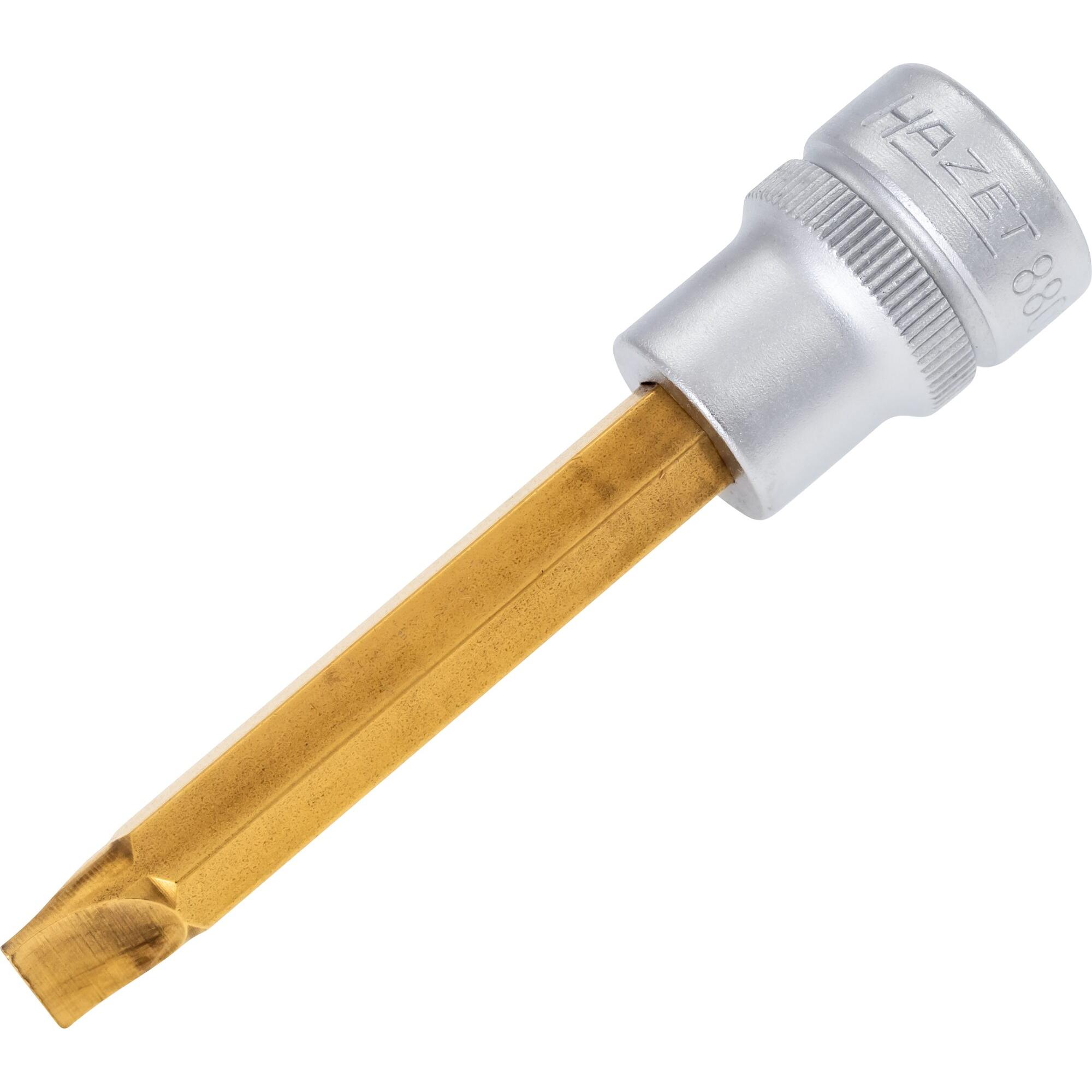HAZET, Steckschlüssel + Stecknuss, Schraubendreher-Steckschlüsseleinsatz 8803-1.2X8 ∙ Vierkant10 mm (3/8 Zoll) ∙ Schlitz...